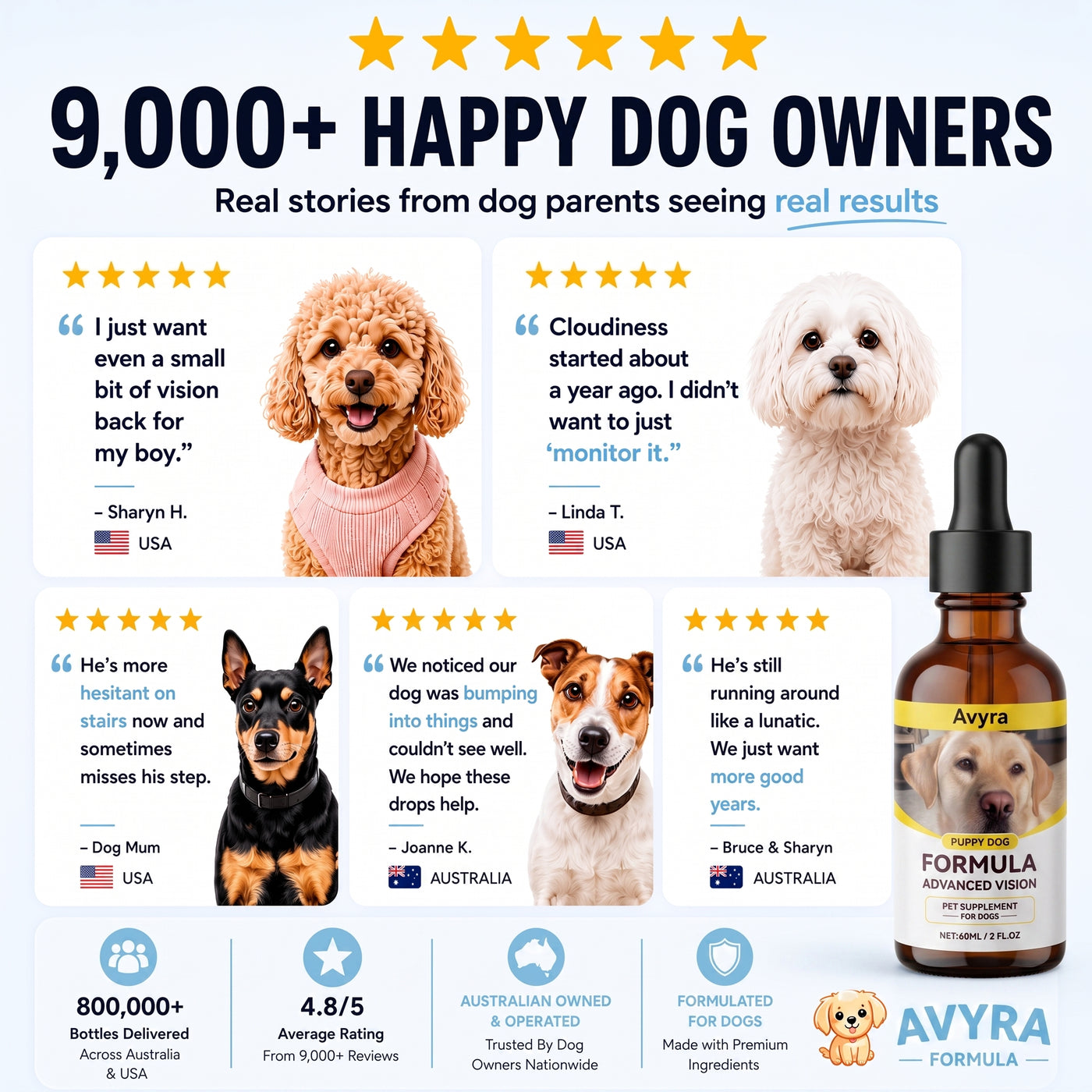 Avyra BrightEyes™ Food Drops – Daily Eye Support for Senior Dogs